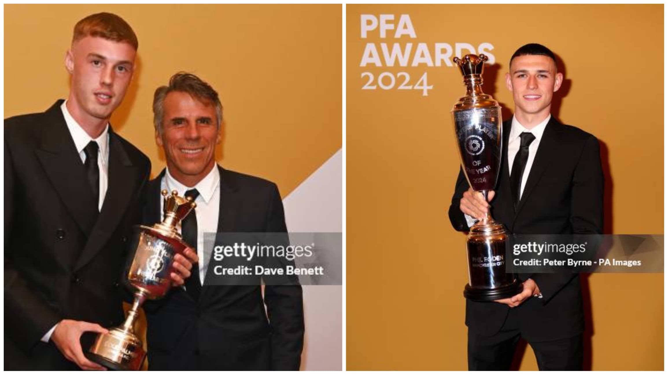 PFA Awards: Phil Foden wins Men's Player of the Year & Cole Palmer Young Player of the Year